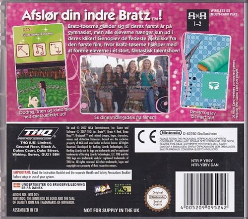 Bratz 4 Real Nintendo DS bagside